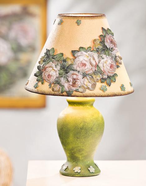 Lampe mit Motiv Strohseide im Landhaus Stil | VBS Hobby Lampe mit Motiv Strohseide im Landhaus Stil | VBS Hobby