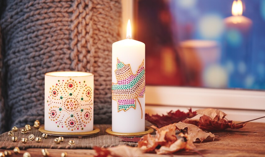 - gestalten Candle mit Liner Kerze Hobby VBS
