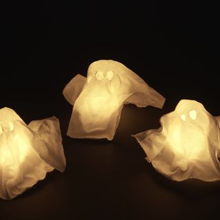 Little ghosts made of fabric
