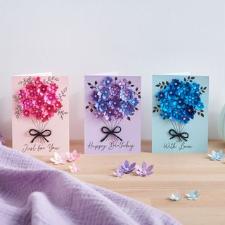 Card with flower bouquet