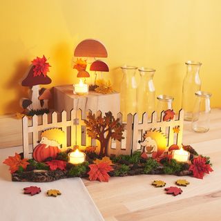 Autumn fence scene