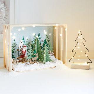 kiste mit winterlandschaft