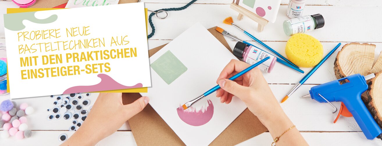 Praktische Einsteiger-Sets für Basteltechniken