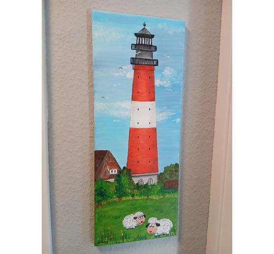 13_Nina_Leuchtturm von Pellworm mit Schaf Pelle