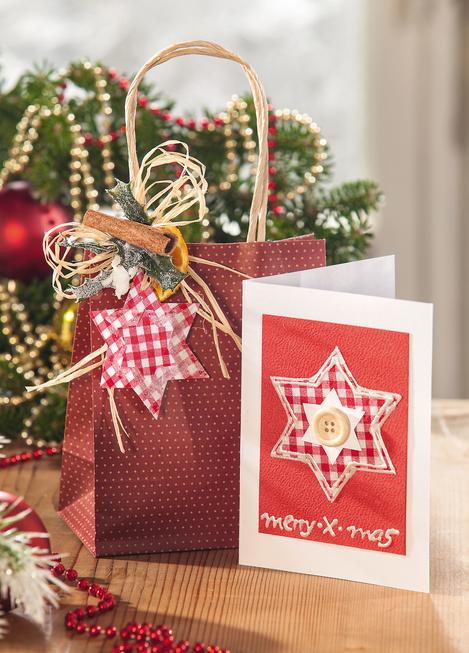 Weihnachtskarte Mit Stoff Steif Vbs Hobby Bastelshop