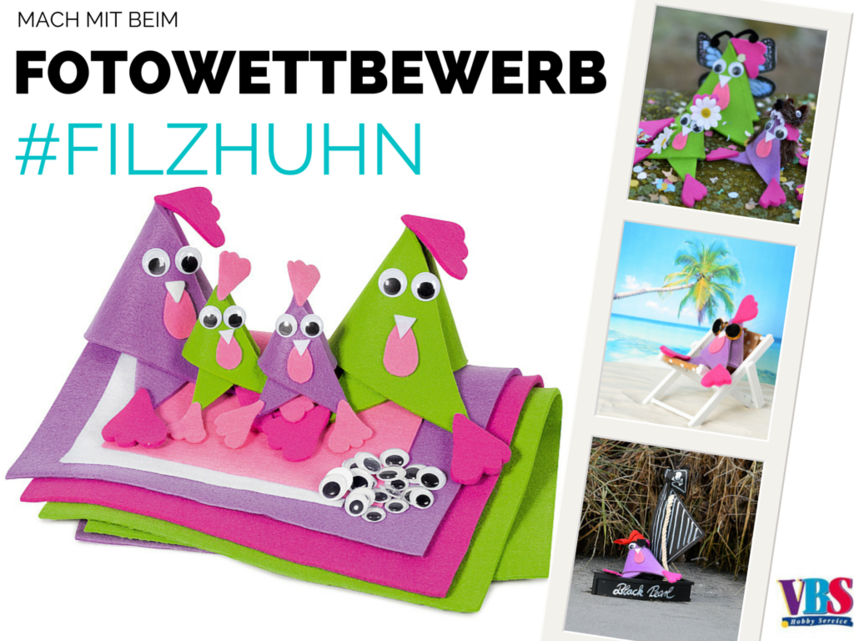 Wettbewerb „Freche Filzhühner“ bei VBS Hobby Service