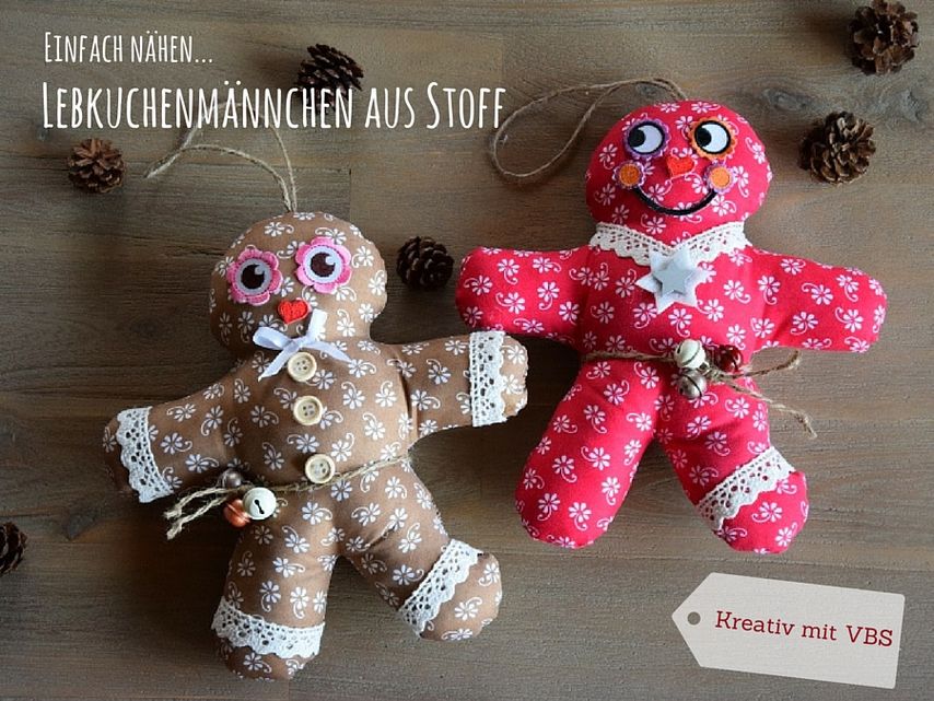 Neue Anleitung zum Selbermachen: Lebkuchenmänner aus Stoff