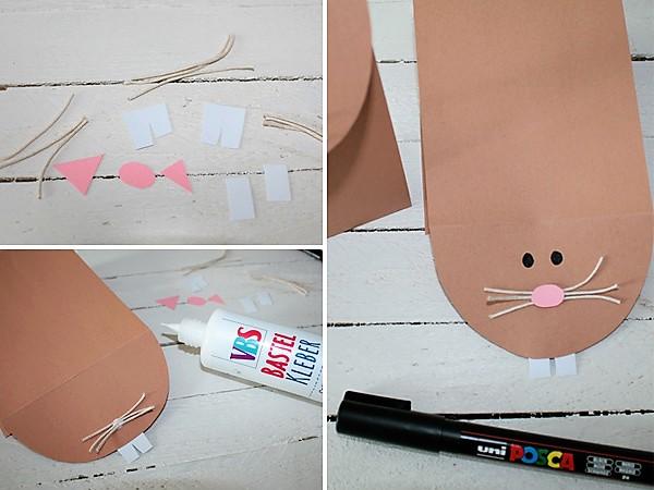 Easter Bunny Packaging: Glue pieces together Easily make an Easter bunny gift packaging yourself. A child-friendly and cute gift idea for Easter