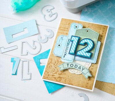 Sizzix Thinlits Stanzschablone "Numbers by 49 and Market" 