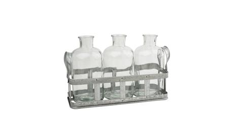VBS Glasflaschen /"Milk/" Ø ca 3er-Set 6 cm x 20 cm