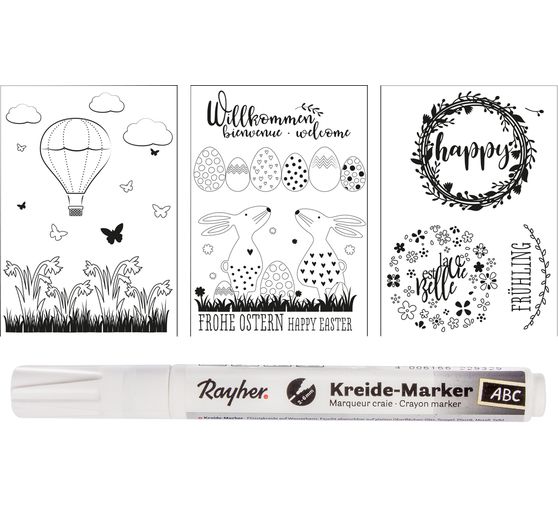 Fenster Malvorlagen Fruhling Ostern Inkl Kreide Marker Vbs