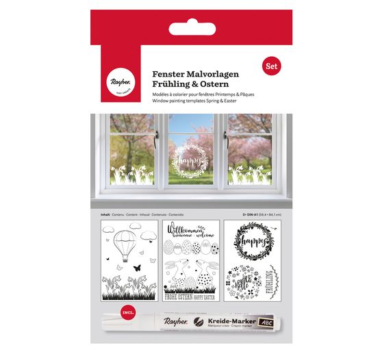 Fenster Malvorlagen Fruhling Ostern Inkl Kreide Marker Vbs