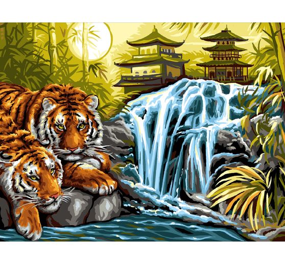 Malen Nach Zahlen Tiger Am Fluss Vbs Hobby Bastelshop