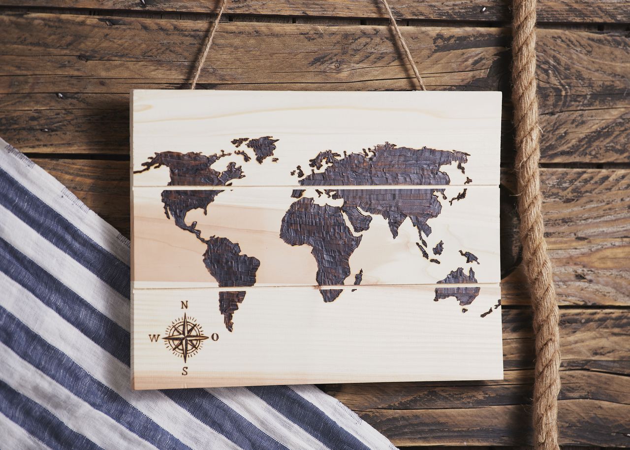 Schablone "Weltkarte XXL", A2 | VBS Hobby Bastelshop