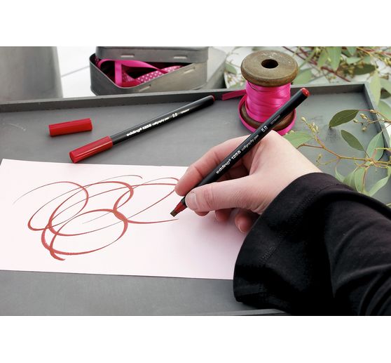 edding 1255 "Kalligrafie-Stifte" | VBS Hobby Bastelshop Edding 753 calligraphy paint marker.