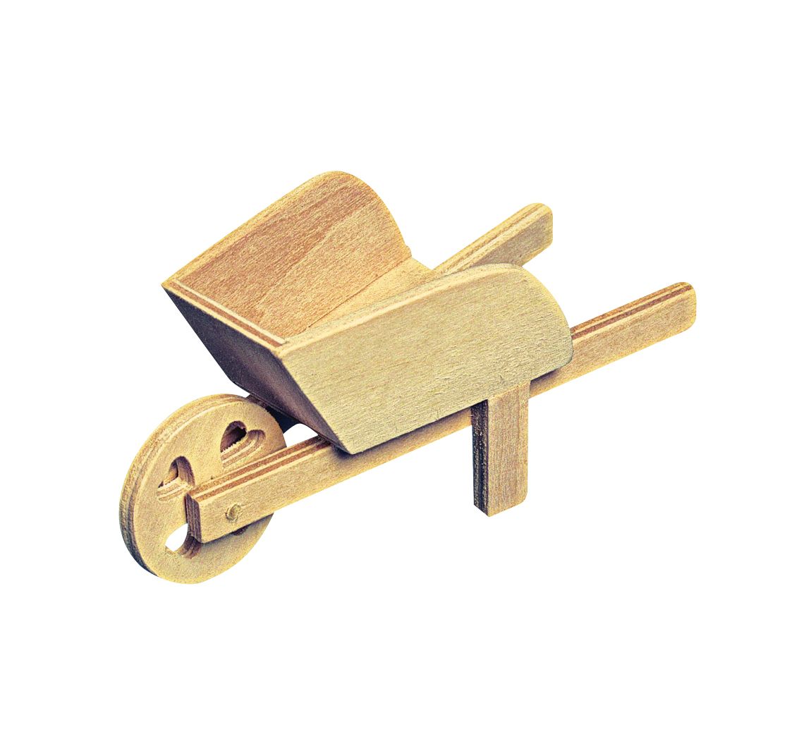 Holzschubkarre, 12 cm | VBS Hobby Bastelshop