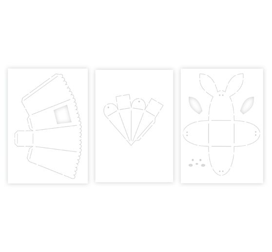 VBS Stencil set "Easter boxes", 3 pcs.