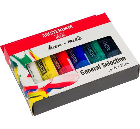 Talens AMSTERDAM acrylic paint set "General Selection 6"