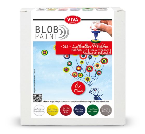 Viva Decor Blob Paint Farb-Set "Luftballon-Mädchen"