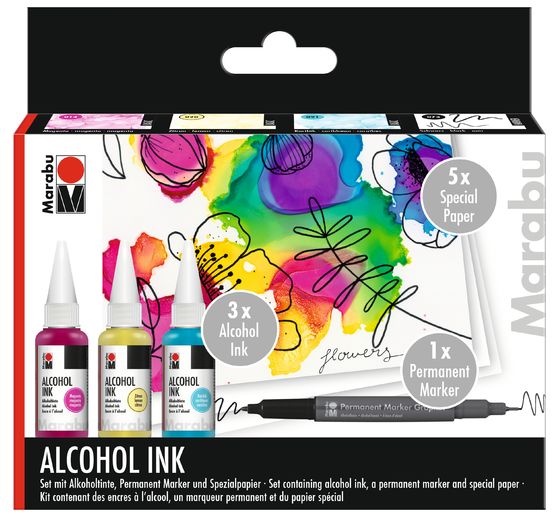 Marabu Alcohol Ink Set "FLOWERS"