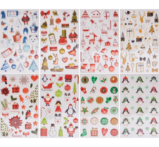 Epoxy-Sticker-Sortiment "Weihnachten"