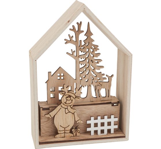 VBS wooden construction set "Winter house", 9 pcs.