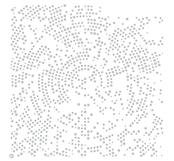 Stencil "Points Radius", 15x15cm