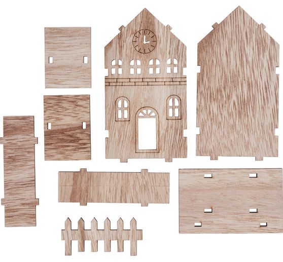 VBS Wooden building kit "Villa with fence"