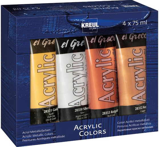 KREUL el Greco Acrylic "Metallic Colors", 4er-Set