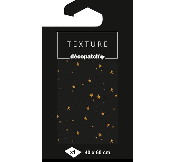 Décopatch Hot-Foil Papier "Sterne Gold/Schwarz"