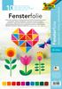 Fensterfolie, 10 Farben sortiert
