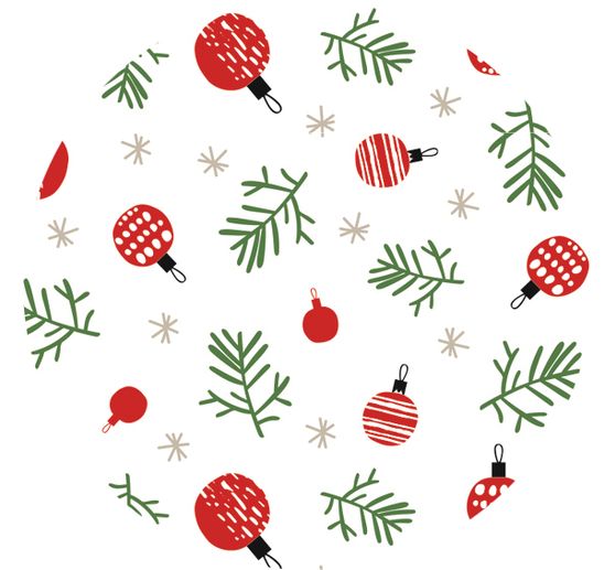 Motiv-Fotokarton "Weihnachtskugeln"