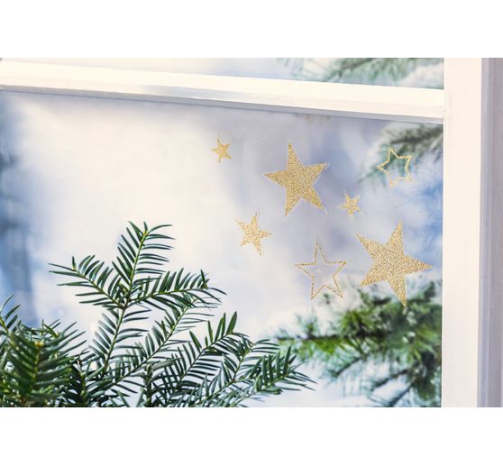 Fenster Sticker "Sterne Gold"