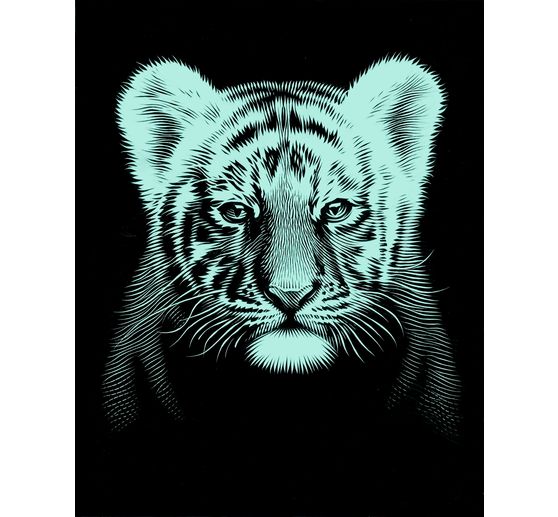 Kratzbild "Tigerbaby"