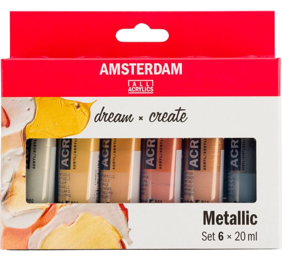 Talens AMSTERDAM Acrylfarben-Set "Metallic"