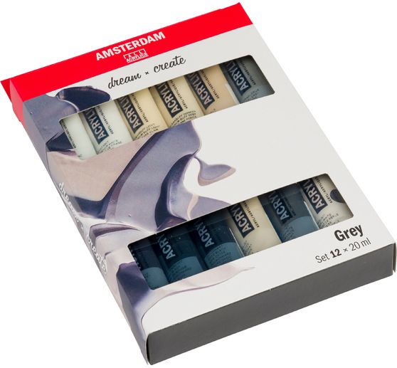 Talens AMSTERDAM Acrylfarben-Set "Grau"