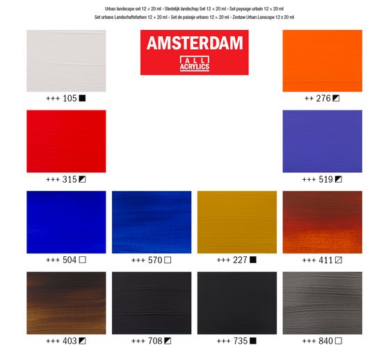 Talens AMSTERDAM Acrylfarben-Set "Stadtlandschaft"