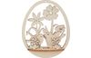 Wood building kit Decoration pendant Egg "Birds and Flowers"