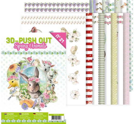 3D-Stanzbogenbuch "Spring Animals"