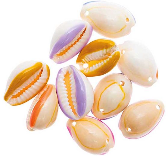 Muschelperlen mit 2 Bohrungen