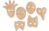 VBS Children's masks, papier-mâché, set of 6