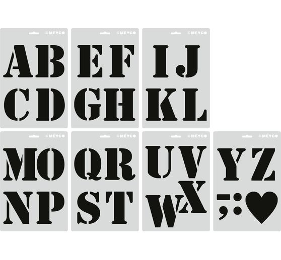Schablonen-Set XL Buchstaben - VBS Hobby