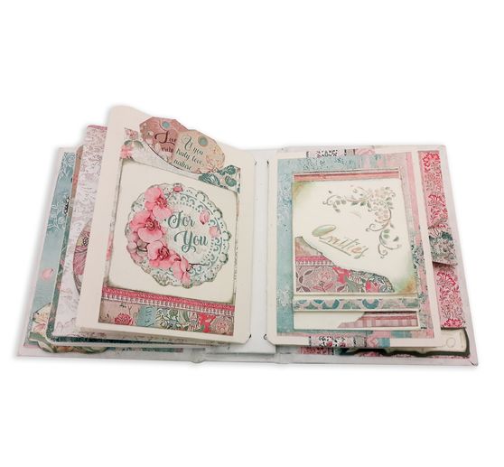 Scrapbook-Block "Katze und Orchidee"