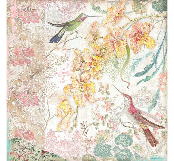 Scrapbook-Block "Katze und Orchidee"