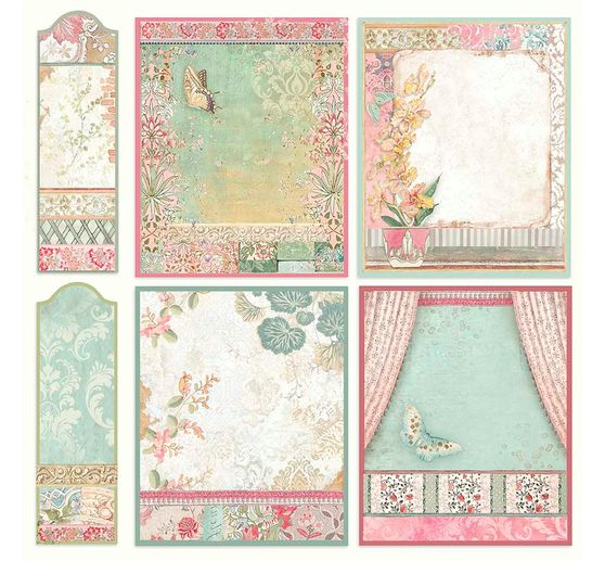 Scrapbook-Block "Katze und Orchidee"