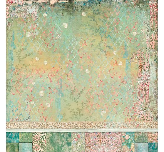 Scrapbook-Block "Katze und Orchidee"
