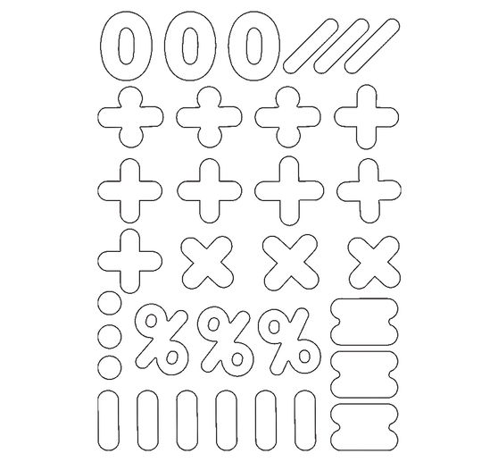 Blank magnet numbers, 90 pieces