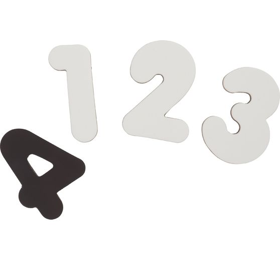 Blank magnet numbers, 90 pieces