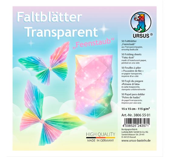 Transparentpapier-Faltblätter "Feenstaub"