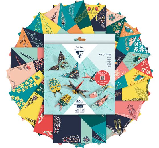 Folding paper-assortment "Insects", 60 sheets